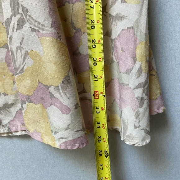 Vintage  Marciano floral linen string dress Sz M - Picture 8 of 8